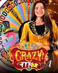 Crazy Time live game no 777aa cassino com entretenimento ao vivo para jogadores do Brasil