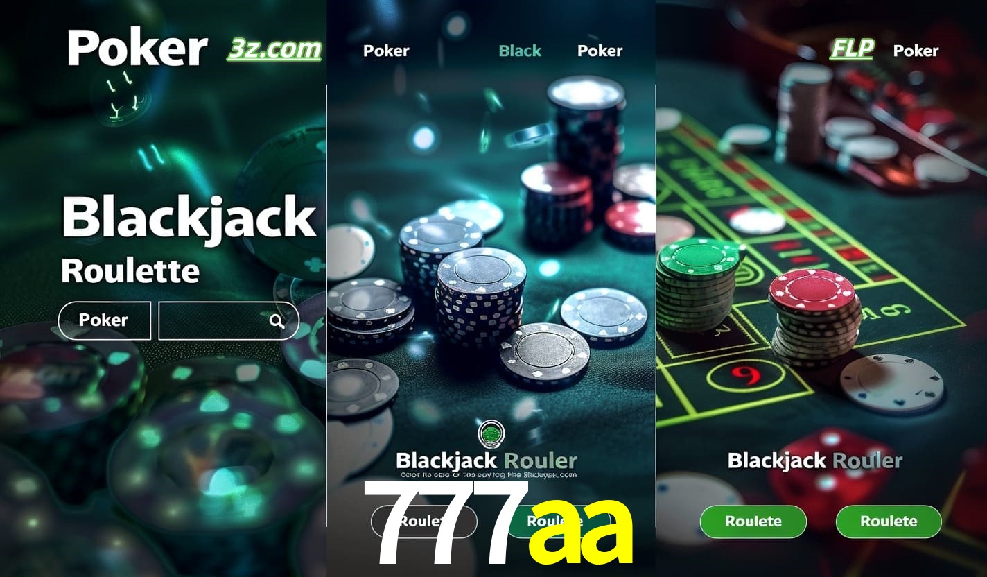 Cassino online 777aa com Poker, Blackjack e Roleta ao vivo para jogadores do Brasil