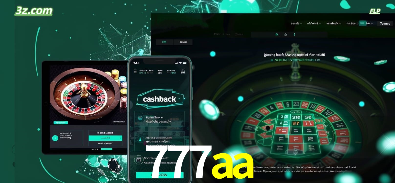 Jogue roleta em dispositivos móveis e desktop com 777aa