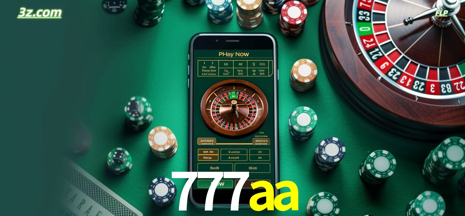 Roleta online no cassino 777aa disponível em celular e computador