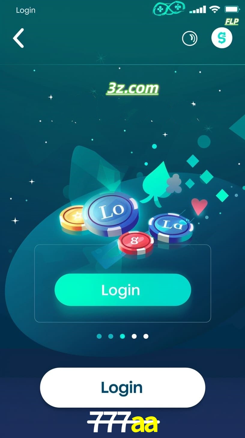 Login no aplicativo de cassino online 777aa Brasil com bônus de boas-vindas